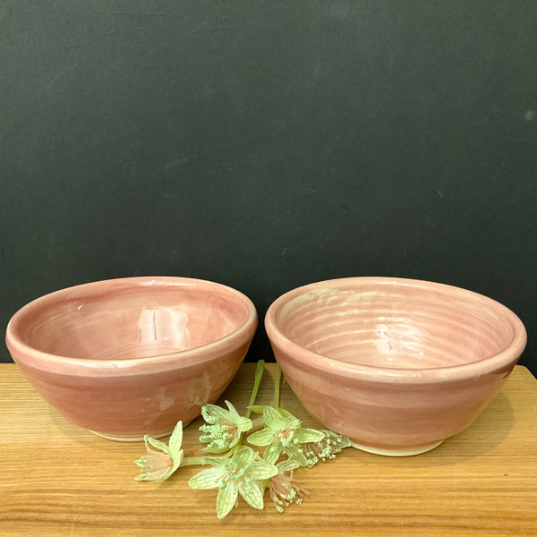 Set of 2 Pink Ice Cream Bowls