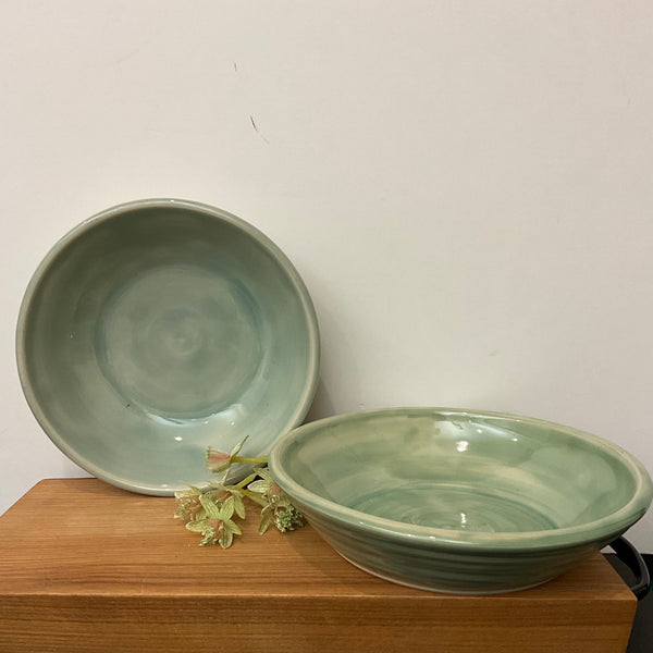 Set of 2 Pale Celadon Green Bowls