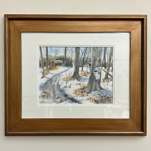 "Old Sugar House”, Framed Original Watercolor