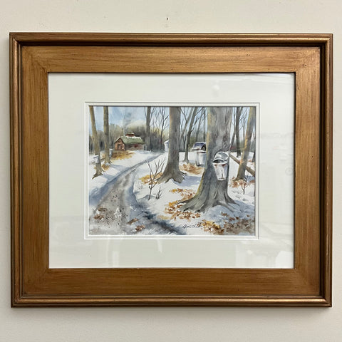 "Old Sugar House”, Framed Original Watercolor