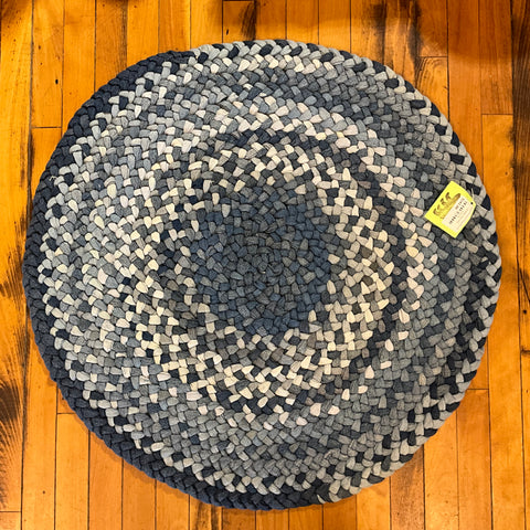 Denim Braided Rug Round