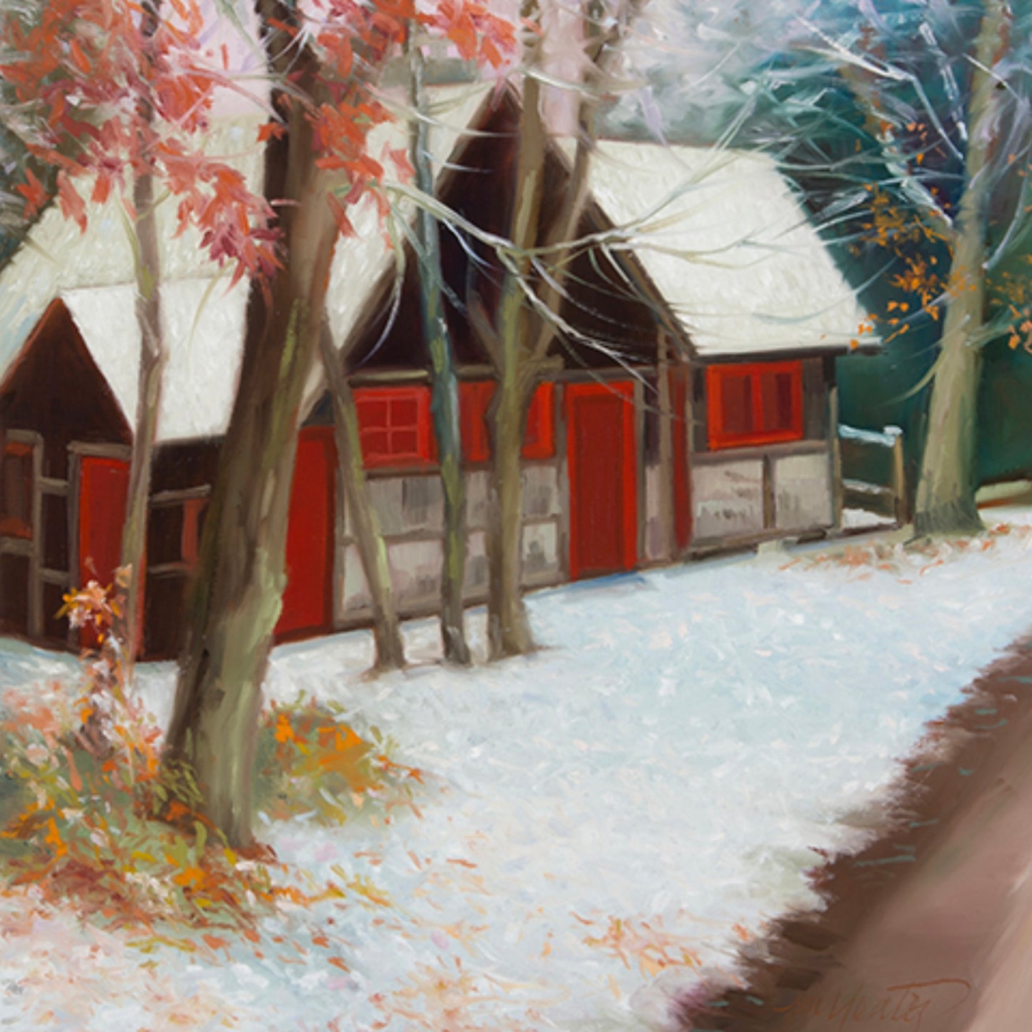 October Snow  Notecard