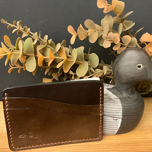 Leather Magnetic Money Clip Brown