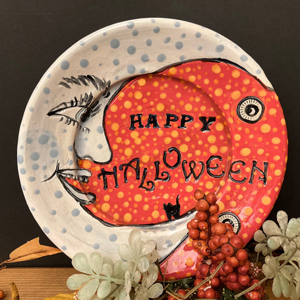 Mini Plate Halloween Crescent Moon