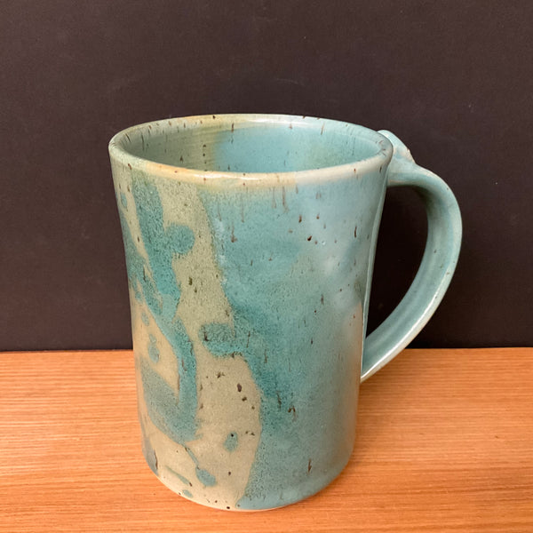 Mug Green and Turquoise with Splashes