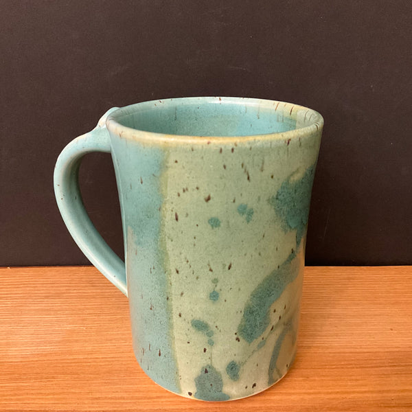 Mug Green and Turquoise with Splashes