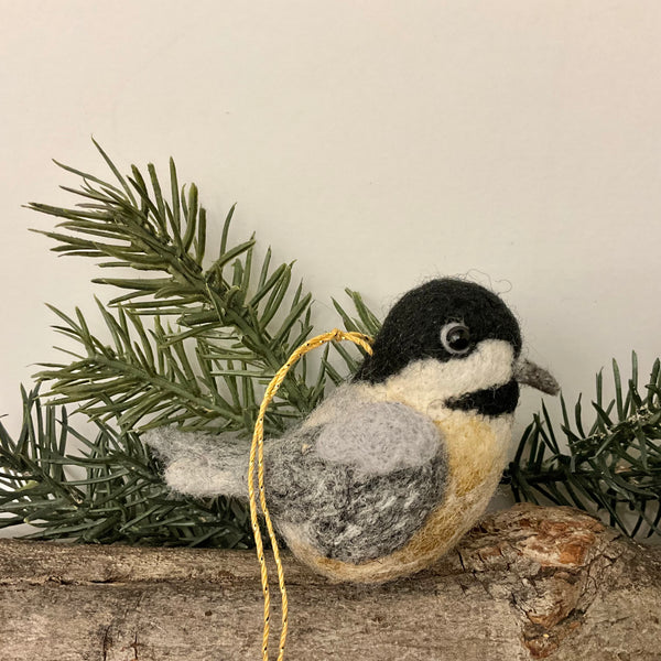 Chickadee Needlefelted Ornament