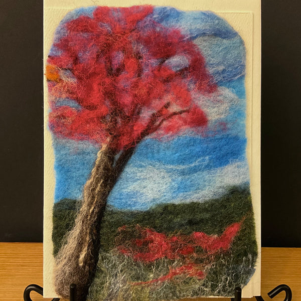 Leaning Maple greeting card