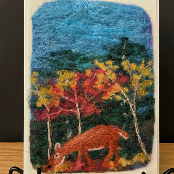 Deer in the Woods greeting card