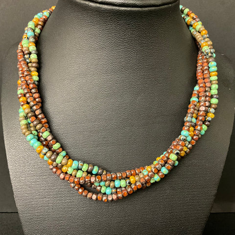 Bon Bead Choker Browns & Greens