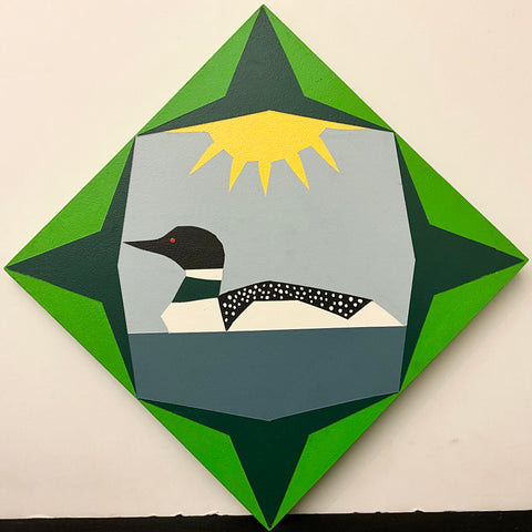 Barn Quilt Loon 1' x 1'