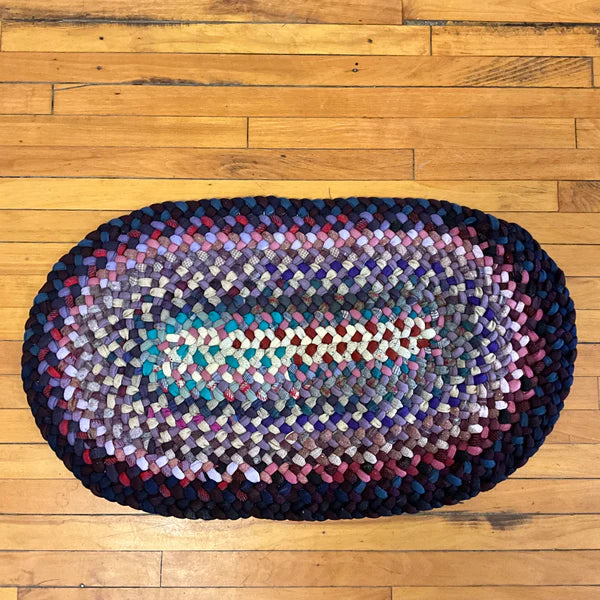 Purple Mix Color Braided Rug