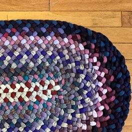 Purple Mix Color Braided Rug