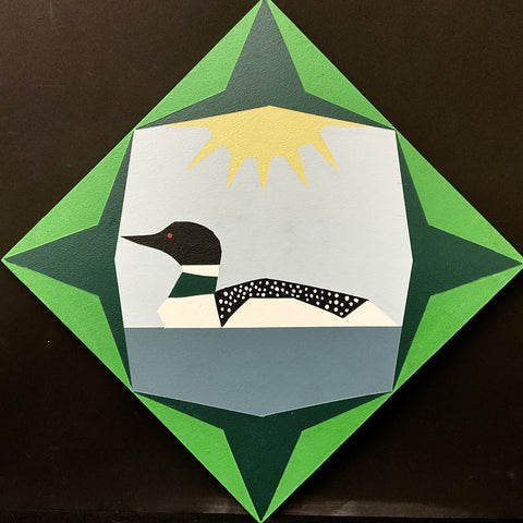 Barn Quilt Loon 1' x 1'