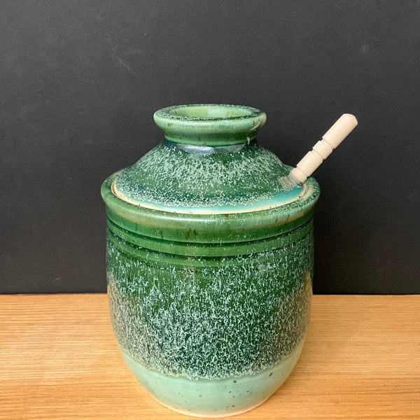 Green Honey Pot with wand