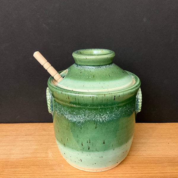 Green Honey Pot with wand