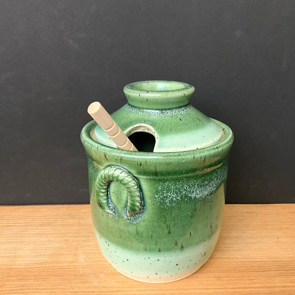 Green Honey Pot with wand