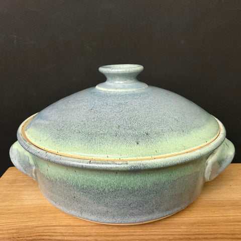 Blue Green Lidded Casserole - 5 Qt