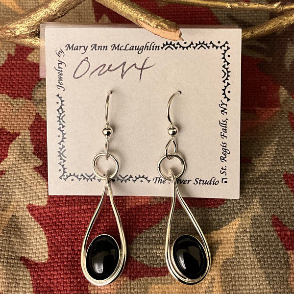 Small Teardrop Earring with Black Onyx