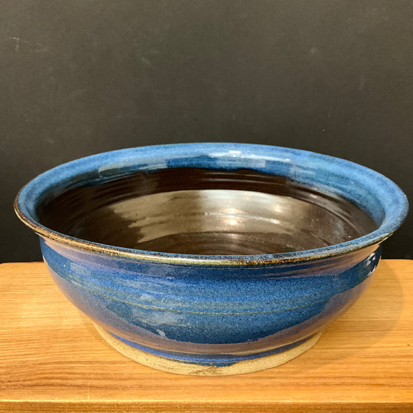 Serving Bowl in Brilliant Blue w Temoku Interior