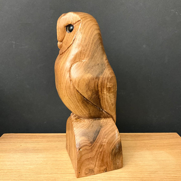 Hand Carved Owl on Carved Base