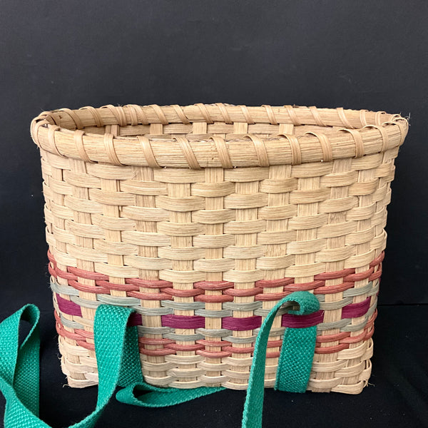 Tote Basket w Rose and Sage Details