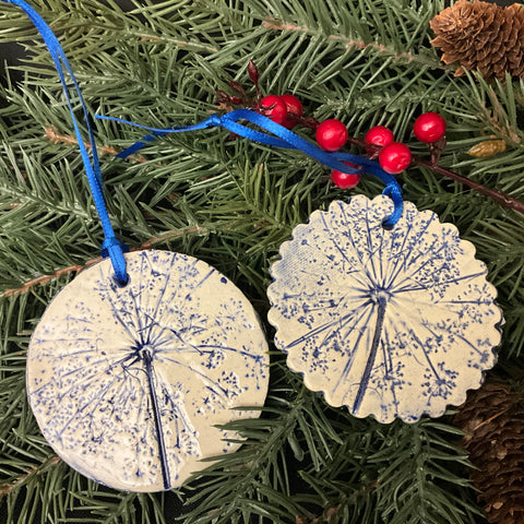 Ceramic Assorted Queen Anne's Lace Ornaments