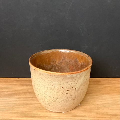 Speckled Cream Cup with Brown Interior