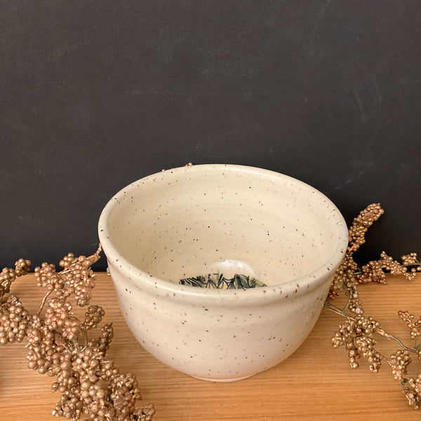 Tiny Bowl with Large Sunflower Interior