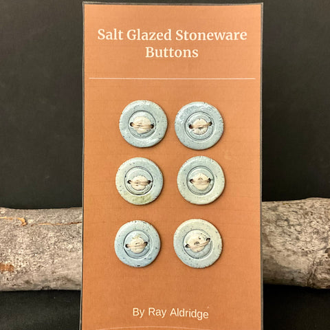 6 Buttons - Blue Grey w/ pale center