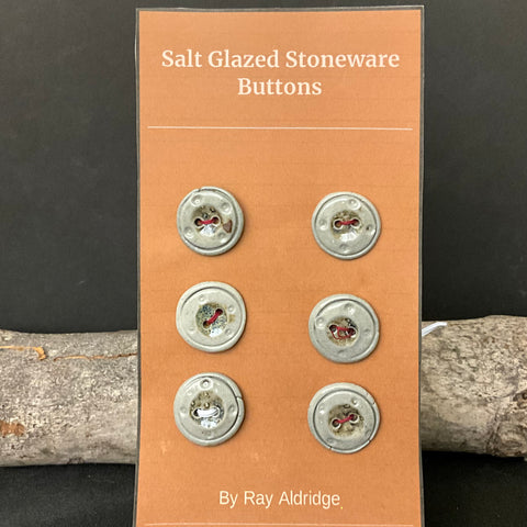 6 Buttons - grey w/ indented Circle & Dots