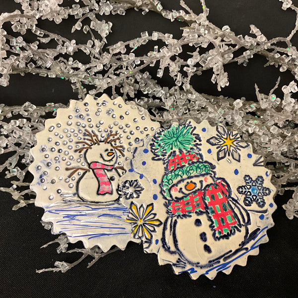 Multicolor Snowman Magnets