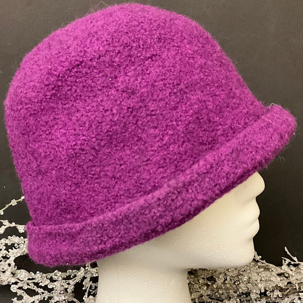 Fuchsia Hand Felted Wool Hat