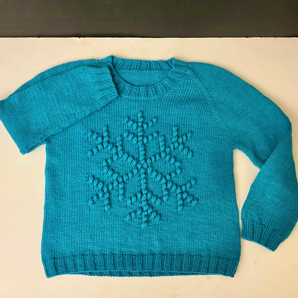 Snow Wonder hand knit sweater by Michale Glennon