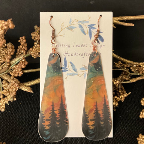 Twilight Trees Large Drop Earrings