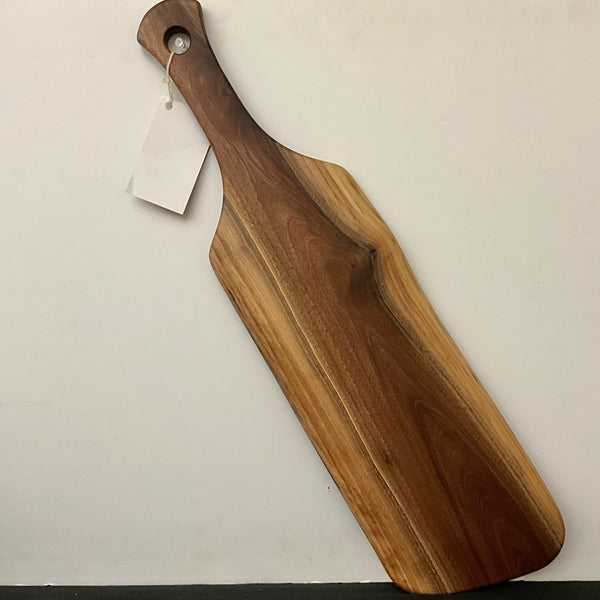 Asymmetrical Charcuterie Board Walnut w Handle #259