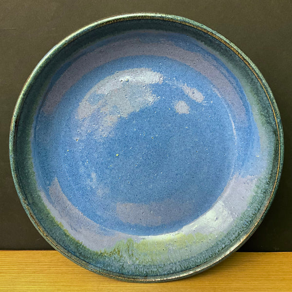 Deep Plate Bright Blue with Blue/green Rim