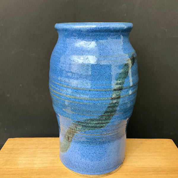 Tall Bright Blue Vase