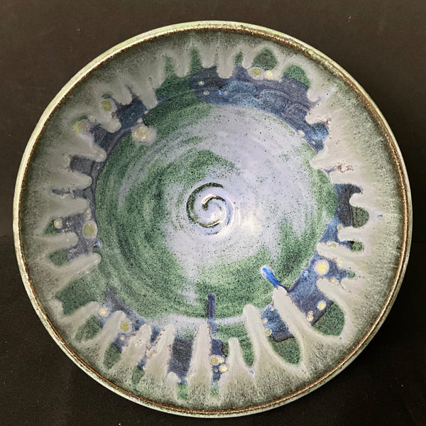 Deep Bowl in Blues & Green