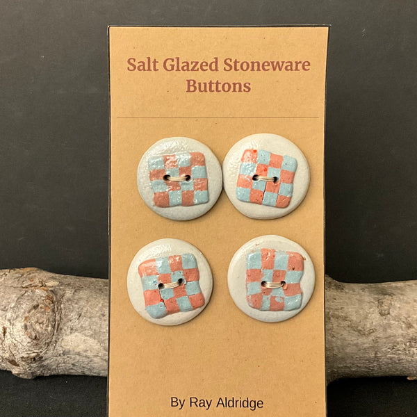 4 Buttons - Grey with Checks