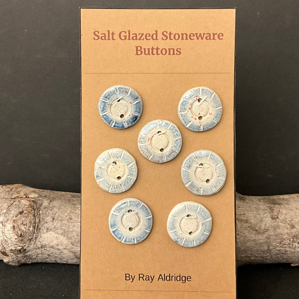 7 Buttons - Blue with Spokes