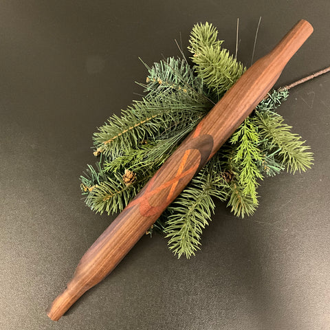 Pastry Rolling Pin Walnut with Celtic Knot Inlay