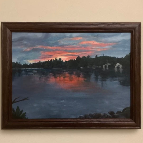 “Raquette River Sunset” Framed Acrylic