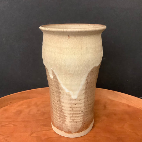 Vase with Brown Drip Glaze