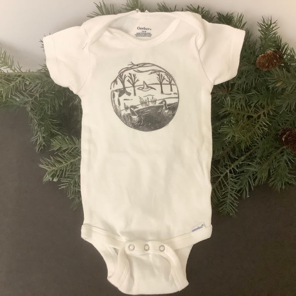 Onesie “Flit” White, 6 month size