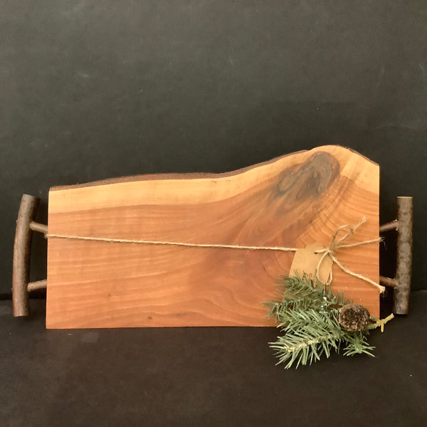 Cherry Cutting Board with Wood Handles