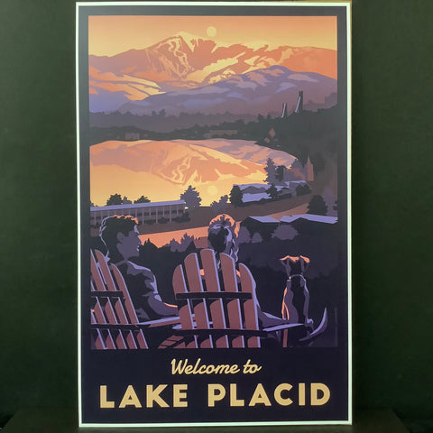 Vintage Travel Poster Lake Placid