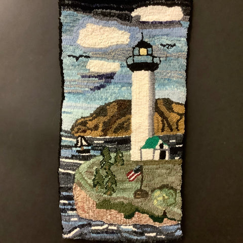 “Tippit’s Point Lighthouse” Hand Hooked Art