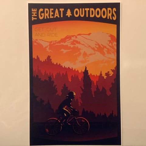 “Great Outdoors” Cycling Poster, “Get Out and Ride”