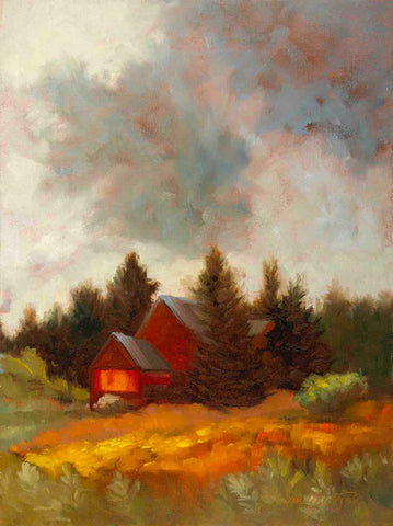 “Red House” Notecard, Janet Marie Yeates, Northville, NY